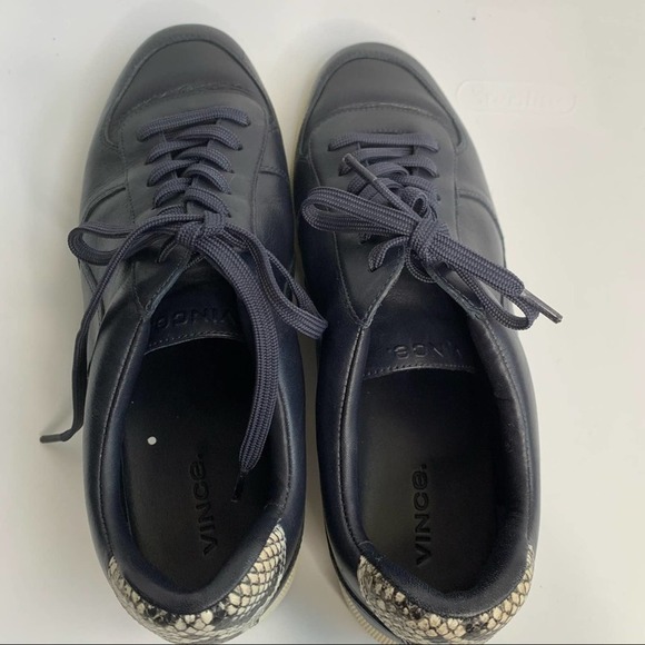 Vince navy leather sneakers‎ size 9 - Picture 5 of 8